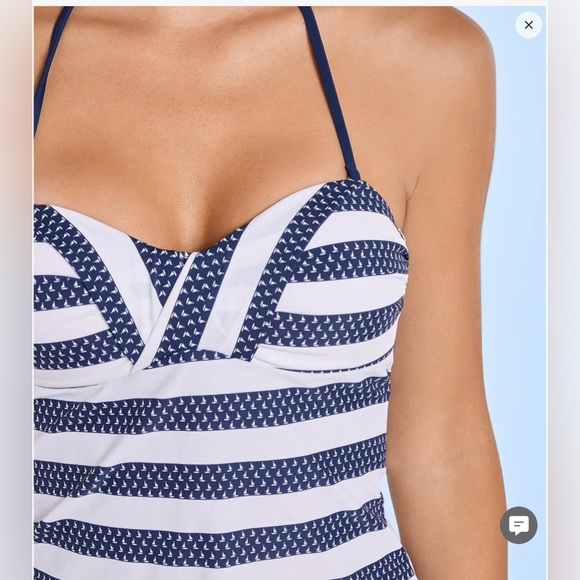 NWOT Venus Nautical Tankini Top and Strappy Bottom - Picture 7 of 16